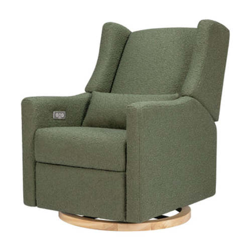 Kiwi Glider Recliner - Olive Boucle With Light Base