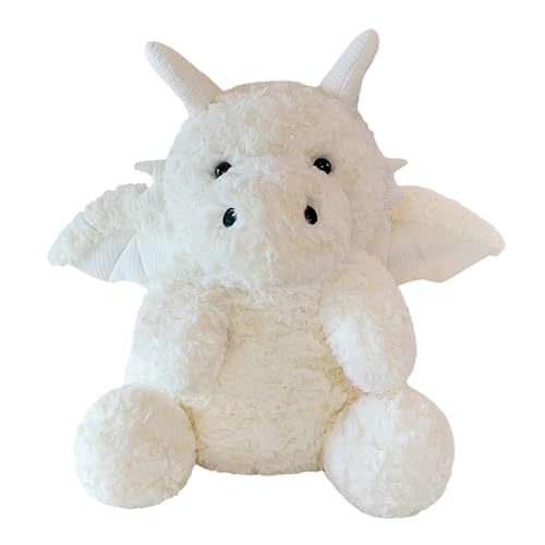 SUSULF Little Flying Dragon - Cute Stuffed Animal Plush Toy - Adorable Soft Dragons Toy Plushies and Gifts - Perfect Present for Kids (White,7.87in/20cm)