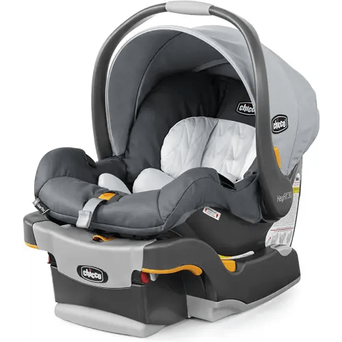Chicco KeyFit® 30 ClearTex® Infant Car Seat and Base, Rear-Facing Seat for Infants 4-30 lbs., Includes Infant Head and Body Support, Compatible with Chicco Strollers, Baby Travel Gear | Slate/Grey