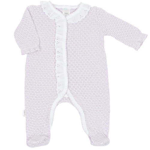 Paty Knit Footie with Eyelet #217E
