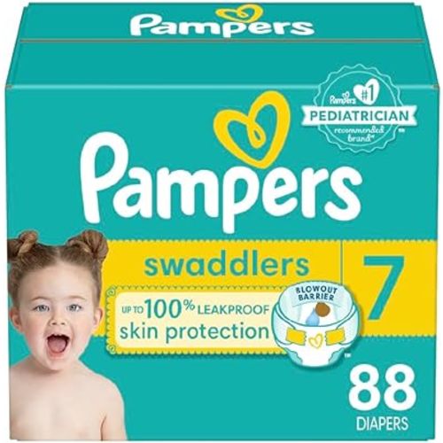 Pampers Baby Diapers - Swaddlers - Size 8, 76 Count, Ultra Absorbent Disposable Infant Diaper