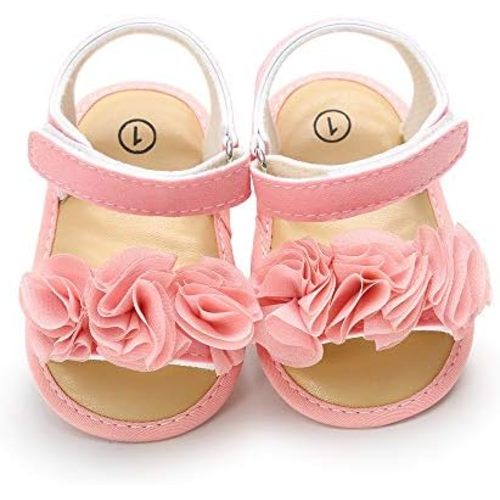 HsdsBebe Baby Girls Sandals Bohemia Flower Bow Soft Sole Toddler First Walkers Beach Summer Shoes