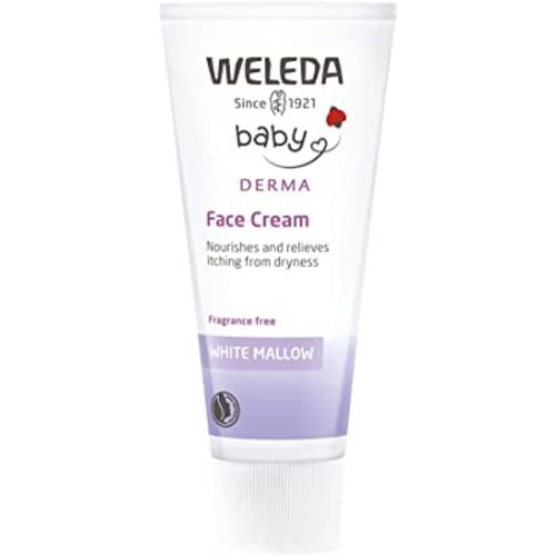 Weleda Baby Sensitive Care Face Cream, 1.7 Fluid Ounce, Plant Rich Moisturizer with White Mallow, Pansy and Sweet Almond Oil