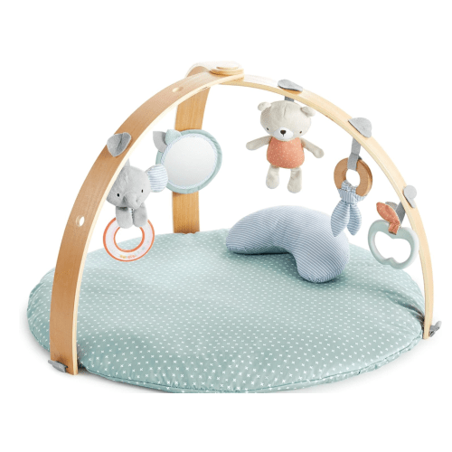 Ingenuity Cozy Spot Reversible Duvet Activity Gym & Play Mat with Wooden Toy bar - Loamy, Newborn and up : Amazon.com.au: Baby