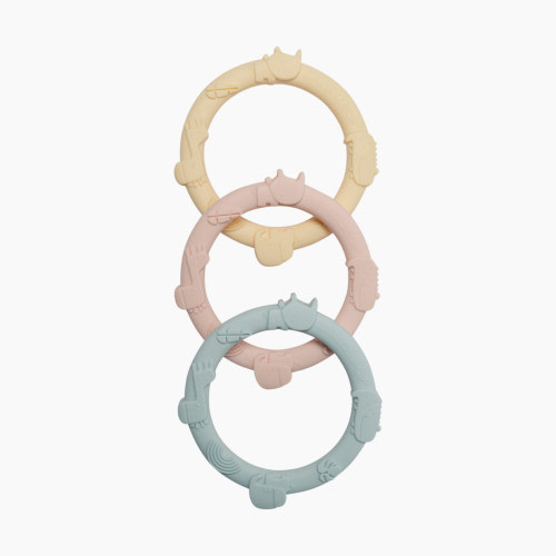 Loulou Lollipop Wild Teething Ring Set - Pastel