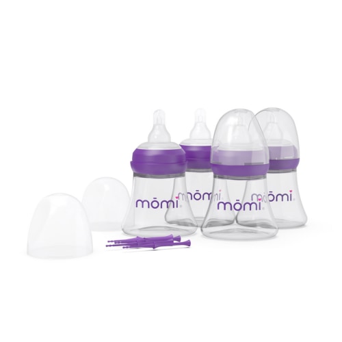 mōmi breast-like bottle set, glass