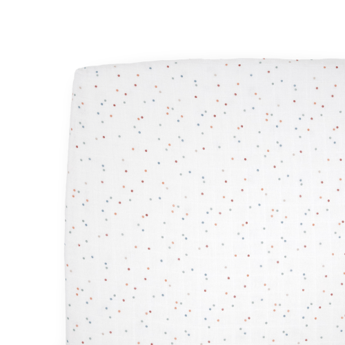 Cotton Muslin Crib Sheet - Dots