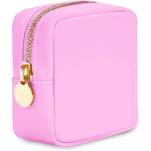DANCOUR Nylon Makeup Bags for Women Large Preppy Travel Toiletry Pouch Cosmetic Bag Makeup Organizer