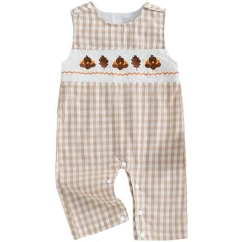 BemeyourBBs Newborn Baby Boy Romper Sleeveless Jumpsuit One Piece Outfit Overall Summer Clothes