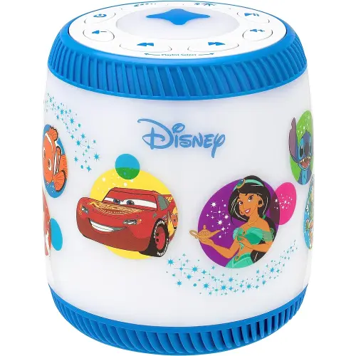eKids Disney Bluetooth Storyteller with EZ Link, Night Light, Sleep Sounds, and Bedtime Stories for Kids, Designed for Fans of Disney Toys