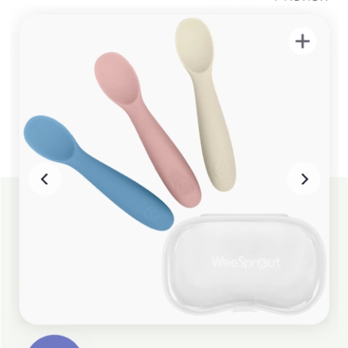 Baby-Led Weaning Silicone Spoons – Set of 3 with travel case