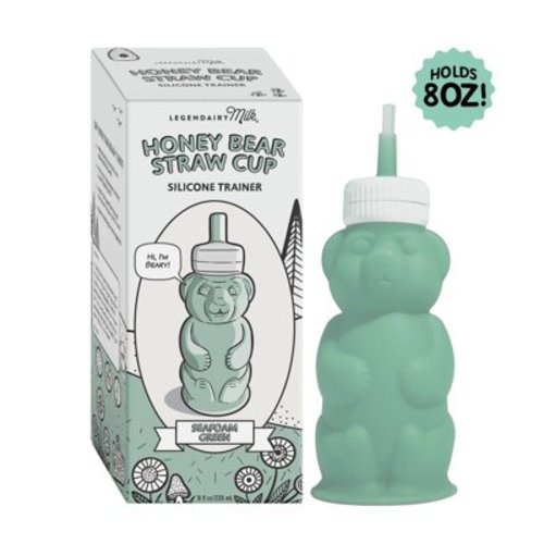 Silicone Honey Bear Bottle - Seafoam - 8 fl oz