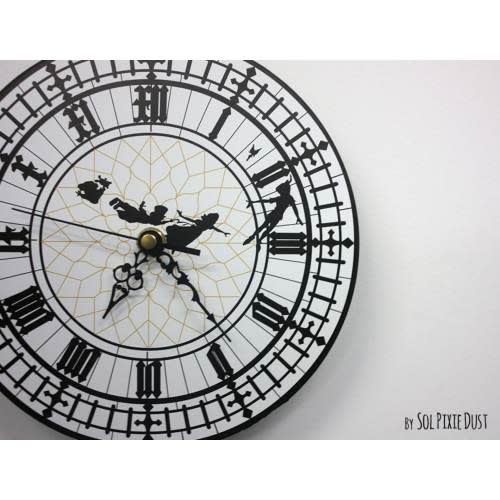 Peter Pan Big Ben Wall Clock - RGB LED 5V Backlit Option - Room Decor - Gift Idea