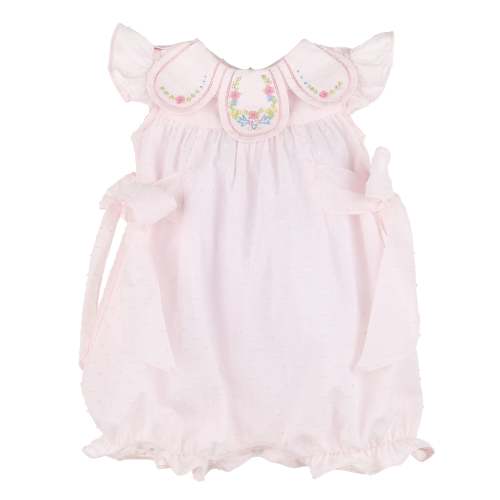 Dotted Petal Playsuit- Pink