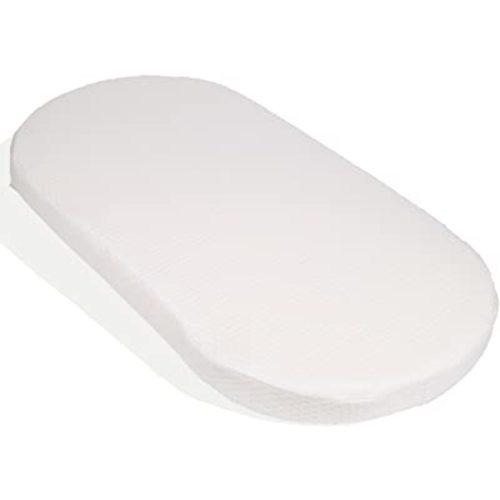 Mecc ecoh Bassinet Mattrss, Oval 32"x16" Bedside Sleeper Mattress, 2" Thick Strong Support, Removable Breathable Cover, Water Resistant Lining Protector, Non-Toxic, Hypoallergenic, Easy to Clean