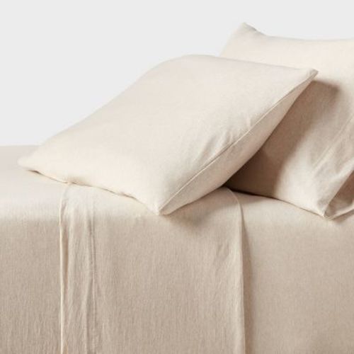 Cotton Jersey Sheet Set - Threshold™, Color: Heather Oatmeal, Size: Twin