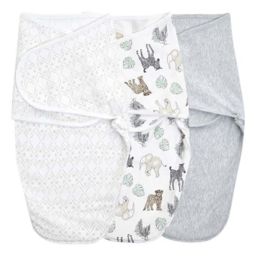 essentials wrap swaddles quick change 3 pack