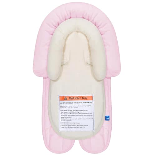 COOLBEBE New 2-in-1 Babybody Supports for Baby Newborn Infants - Extra Soft Stroller Cushion Pads Car Seat Insert, Seasons, Pink