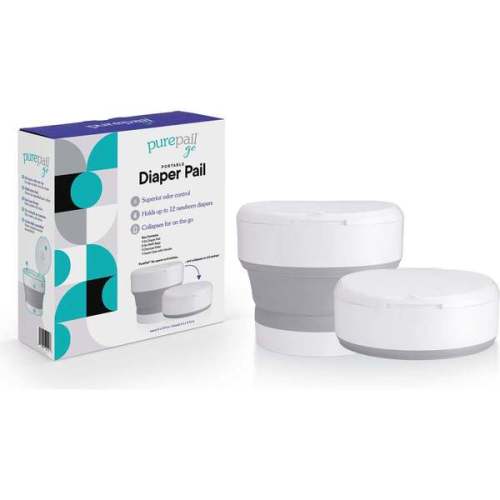 Go Portable Diaper Pail, White