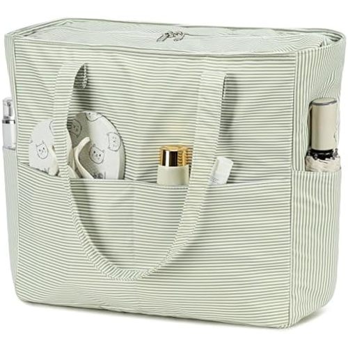 Bluboon Waterproof Beach Tote Pool Bags for Women Ladies Extra Large Carry On Bag With Wet Compartment for Weekender Travel
