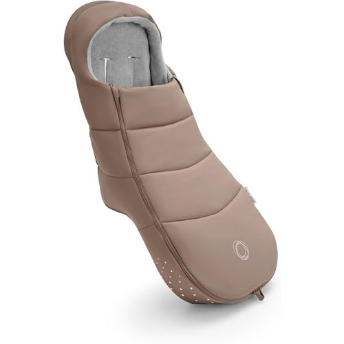 Bugaboo Footmuff - All-Season Stroller Accessory Weatherproof Climate Control Removable and Reflective (Dune Taupe)