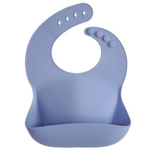 Silicone Baby Bib Powder Blue One Size