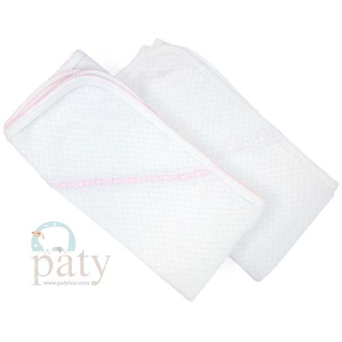 Swaddle Paty Knit Blanket w/ Eyelet #107E
