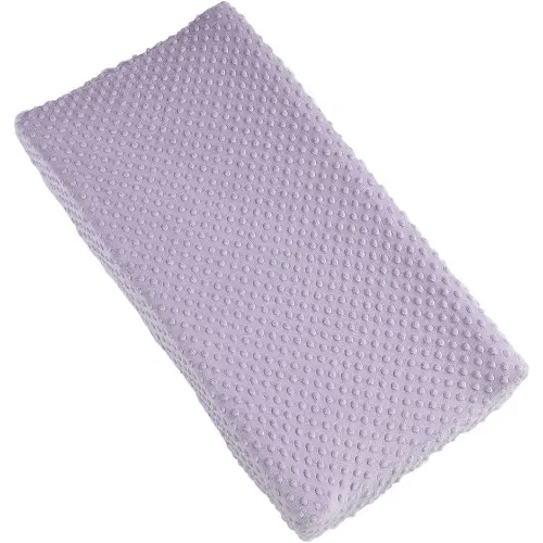 Solid Changing Table Pad Cover Cradle Sheet, Fits 32"/34''x16" Contoured Diaper Changing Pad, Ultra Soft Cozy Minky Dots Plush Changing Table Covers, Breathable Wipeable Removable (Orchid)