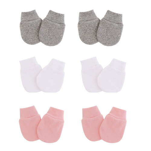 6 Pairs Newborn mittens Baby Toddler Gloves Scratch free mittens for babies 0-6 months for boys and girls