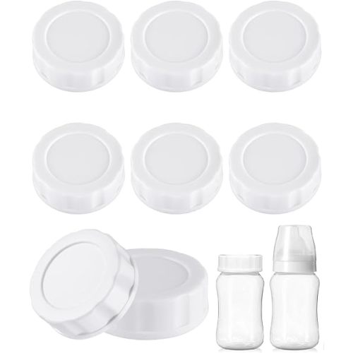 8Pack Baby Bottle Caps Compatible with Evenflo Wide Neck Baby Bottle, Travel and Storage Bottle Lids Replacement, Soft & Safe Bottle Lid (Only Evenflo Wide Neck Baby Bottle)