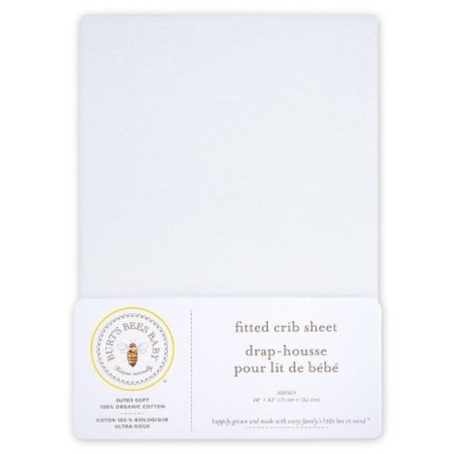 Burt's Bees Baby® Organic Jersey Fitted Crib Sheet in White