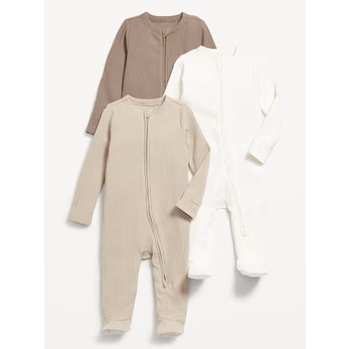 2-Way-Zip Sleep & Play Footed One-Piece 3-Pack | 3-6 Months