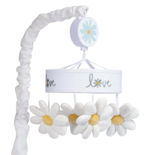 Sweet Daisy White Floral Musical Baby Crib Mobile Soother Toy
– Lambs & Ivy