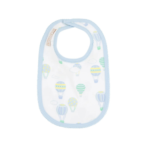 Burp Me Bib - Up Up and Away (Blue) with Buckhead Blue