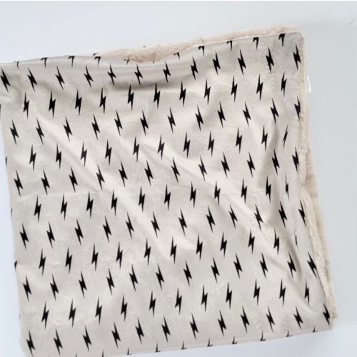 Beige Lightning Bolt Baby Blanket, Minky Baby Blanket, Faux Fur Baby Blanket, Boy Blanket, Tan Blanket, Neutral Baby Blanket, Beige, Almond
