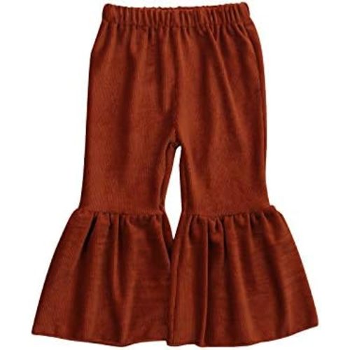 Toddler Bell Bottoms Baby Girls Ruffle Leggings Bell-Bottomed Flare Pants Trousers