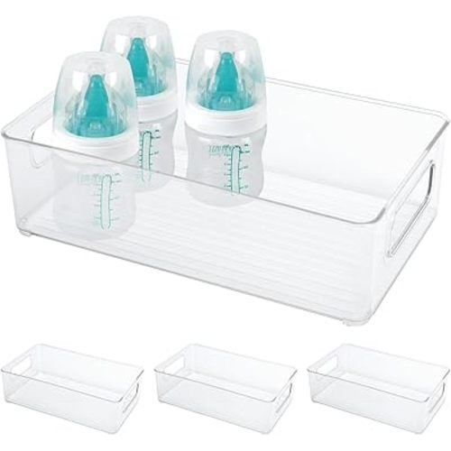 YeeBeny Baby Bottle Organizer - Plastic Storage Center for Baby Bottles and Food Jars - Perfect for Cabinet, Pantry, and Refrigerator (3 pcs)