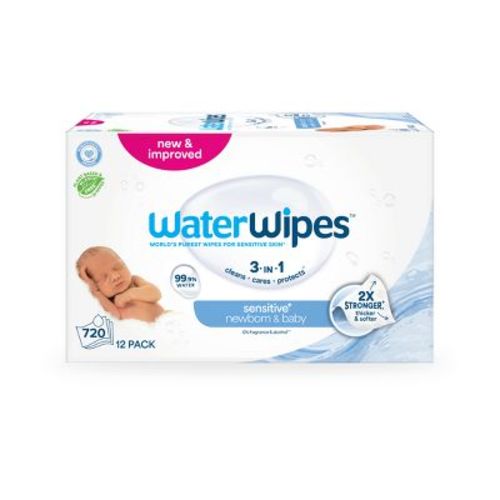 WaterWipes Plastic-Free Original Unscented 99.9% Water Based Baby Wipes - 60ct