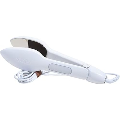 Nori Press Travel Steam Iron - Handheld Iron With Optional Steam Feature - No Ironing Board Required - Easy to Use w/ 6 Fabric Settings - Removes Wrinkles - User Manual Included -White