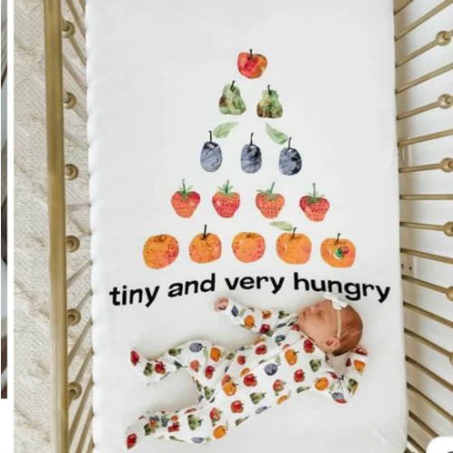 Organic Crib Sheet 2-Pack in Very Hungry (BOX SET) – L'ovedbaby