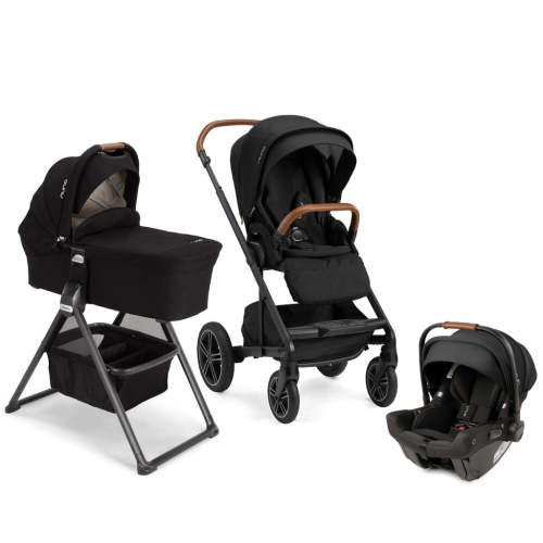 Nuna MIXX Next Bundle - Stroller, Bassinet + Stand, and PIPA urbn Infant Car Seat - Caviar