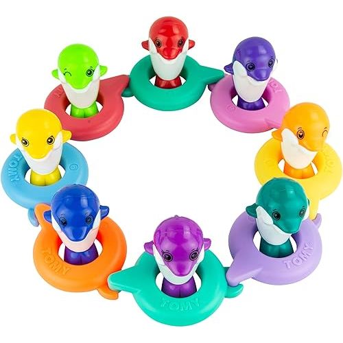 LAMAZE Water Symphony Toddler Auditory Sensory Bath Tub Dolphin Toy for Kids, Multicolor