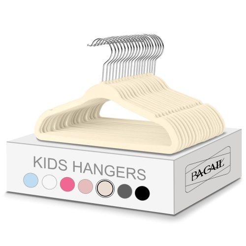 Kids Velvet Hangers 11 Inches Children's Clothes Hangers Non-Slip Baby Hangers for Infant/Toddler