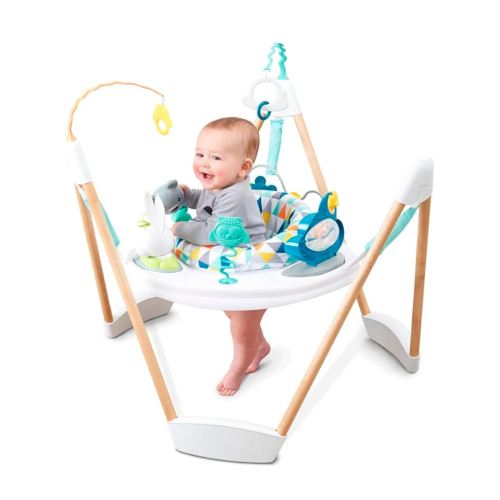 Evenflo Exersaucer Woodland Wonder Baby Activity Center - 13+ Colorful Activities with Full 360-Degree Spin and Enhanced Springs for Bouncing Fun