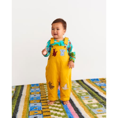 Home Among The Gum Trees Organic Cotton Quilted Fleece Overalls