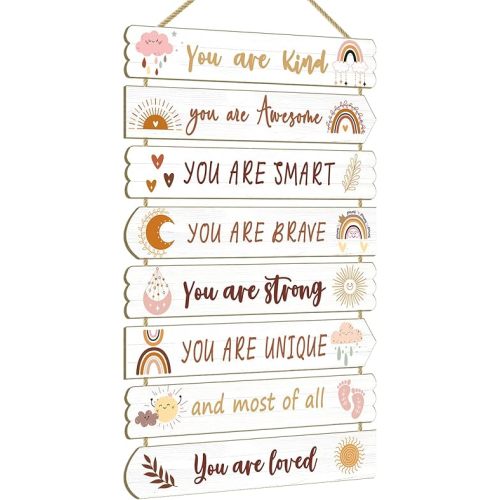 Girls Room Decor For Teen Girls Kids Butterfly Boho Rainbow Unicorn Elephant Affirmation Wall Decor Art Little Girl Toddler Baby Princess Nursery Pink Room Wood Signs decorations, Boho