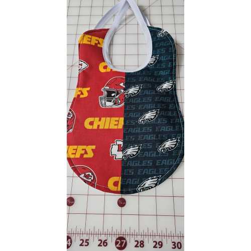 Football House Divided Baby Bibs - Handmade