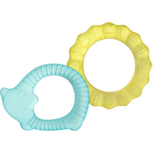 Cool Nature Teether (2 Pack)-Yellow/Aqua Set