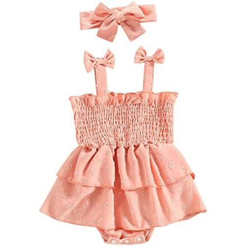 Baby Long Short Sleeve Bodysuits Infant Girls Short Sleeve Floral Romper Newborn Ruffles Bodysuits Dress