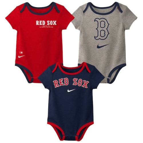 Infant Boston Red Sox Nike Authentic Collection Three-Pack Bodysuit Set